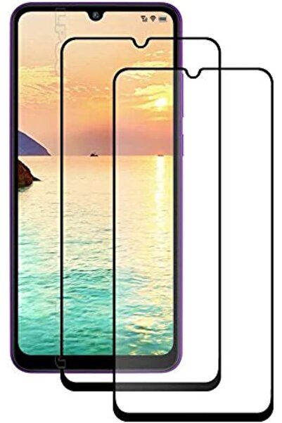 Generic واقي شاشة من الزجاج المقوى لهاتف هواوي Y6p - إطار أسود - شفاف