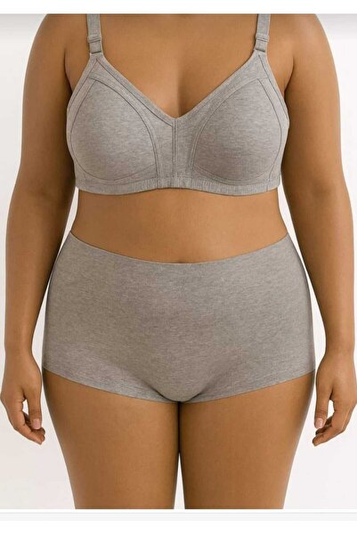 NARIYA Kadın Büyük Beden Sütyen Süngersiz Balensiz Penye Kumaş Toparlayıcı Günlük Sütyen Battal Çamaşır