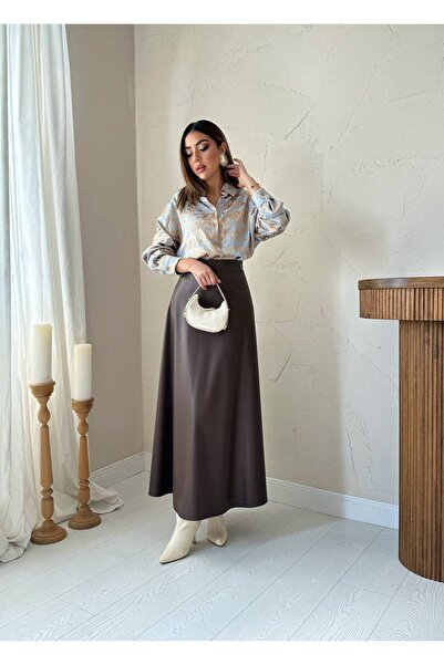 Lady Pixie Women's Leather Long Skirt