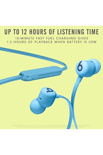 Beats Flex Wireless Earbuds - Apple W1 Chip, Magnetic, Class 1 Bluetooth, 12 Hours - Flame Blue