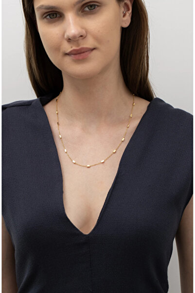 NİSERAJEWELLERY Minimal Küp Altın Zincir