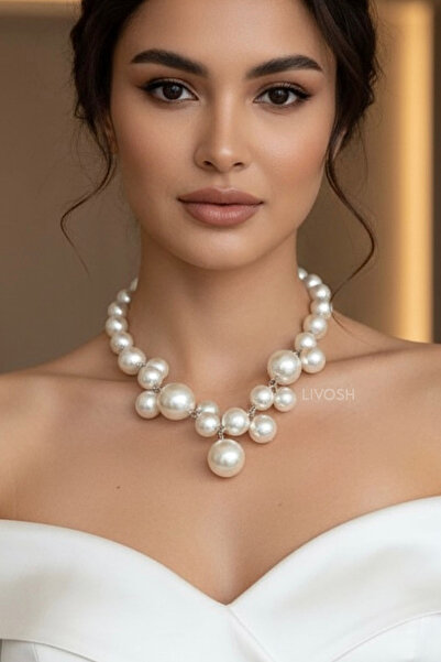 LIVOSH İNCİ YOLU TASARIM KOLYE İNCİ KOLYE