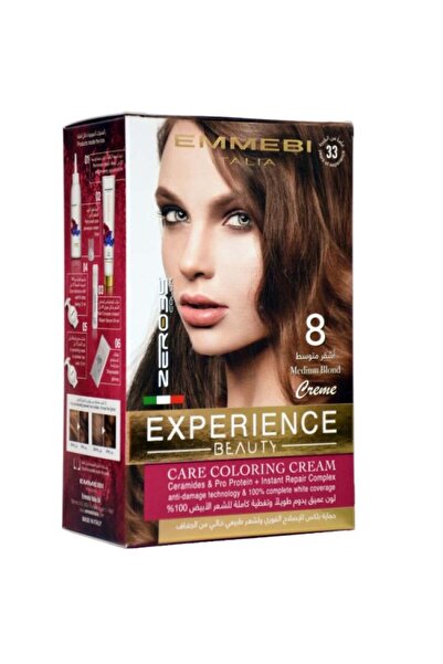 ZERO Beauty Experience 35 Permanent Italian Hair Dye Kit - Shade 8 (Medium Blonde)