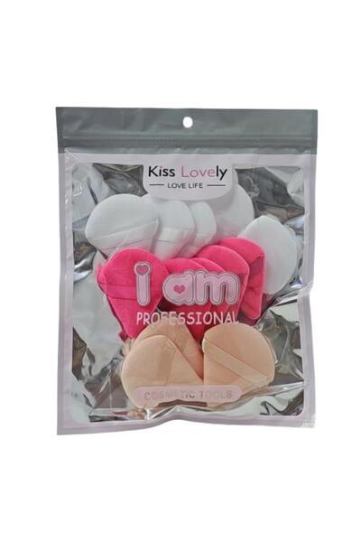 Lovely heart-shaped makeup sponge set - 15 pieces