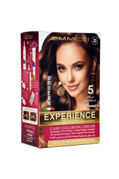 Beauty Experience مجموعة صبغة الشعر الإيطالية الدائمة زيرو 35 - درجة اللون 5 ...