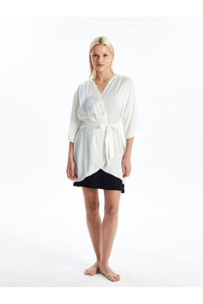 LC Waikiki Esvab • Modern & Distinctive Shawl Collar Plain Satin Women's Dres...