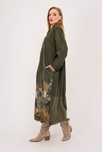 Park Moda 10974 ROCHIE DE CAMĂȘĂ CU IMPRIMARE FLORI LOVA