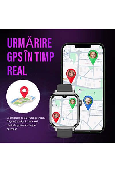 Wingereich Kids smartwatch with GPS, 4G, Whatsapp, ChatGPT, Google Play, HD camera, video call