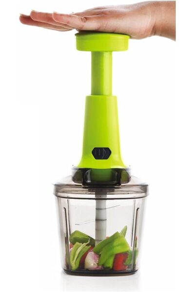 NEONI 2-in-1 Quick & Easy 6 Blade Push N Chop Vegetable Chopper, 1L