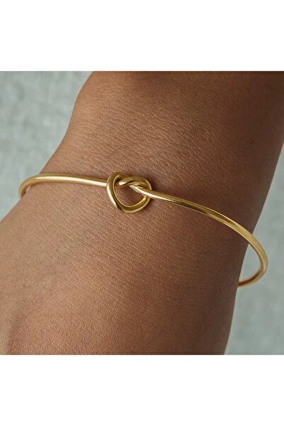 CAXBERN Çelik Düğüm Detay Ayarlanabilir Kelepçe Bileklik