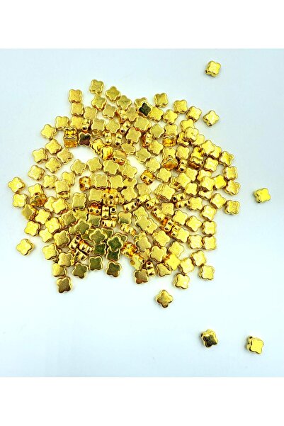 yiğit aksesuar 100 Adet Gold Yonca Boncuk Ara Aparat