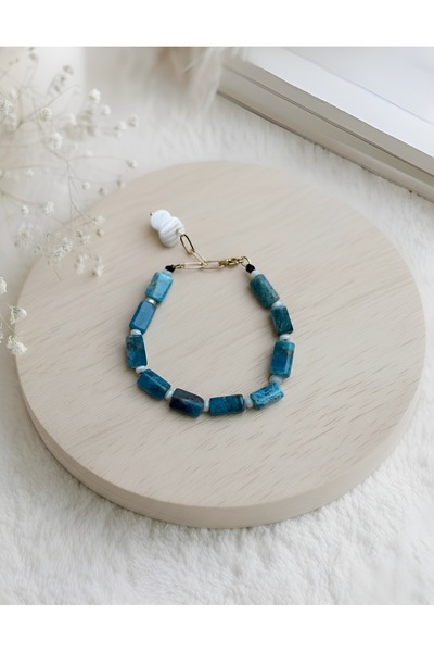 Miya Amara Aether - Doğal Taş Bileklik N0.14 - Apatit ( 10 - 5 MM )