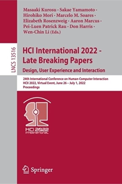 Springer Nature Hci International 2022 - Late Breaking Papers. Design, User E...