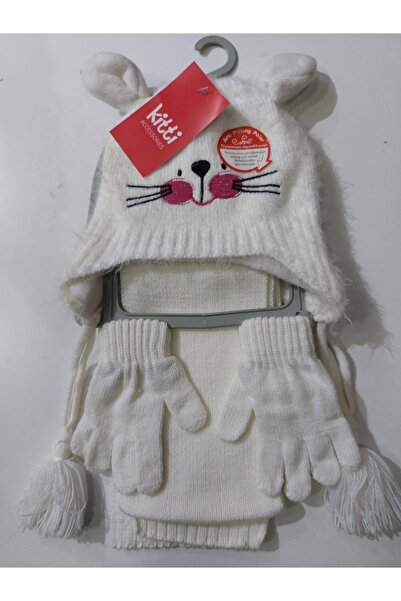 kitikate 1/4 yaş atkı bere eldiven 3 lü takım