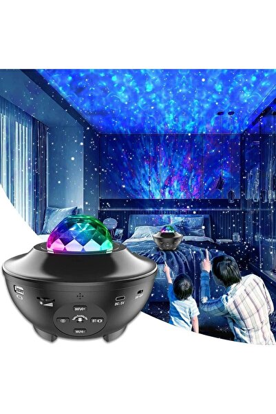 OEM Proiector lumini LED Galaxie stele multicolore, cu telecomanda, port USB si bluetooth pentru muzica