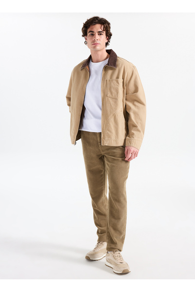 GMG FIRENZE Lastikli Bel Normal Paça Regular Fit Bej Erkek Pantolon GU25MFW01045