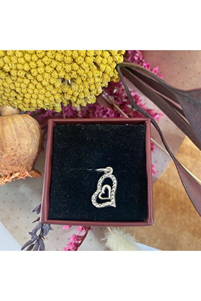 Jolie Silver Pandantiv, Argint Jolie, Argint 925, Model Inimă-în-Inimă, 0.9 g, 18x11 mm