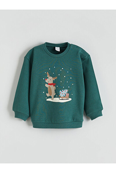 LC Waikiki New Year's Themed Baby Boy Sweatshirt and Sweatpants