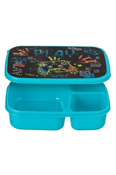 BREZIUM Kids lunchbox, Game design, 0.97 L, Blue,