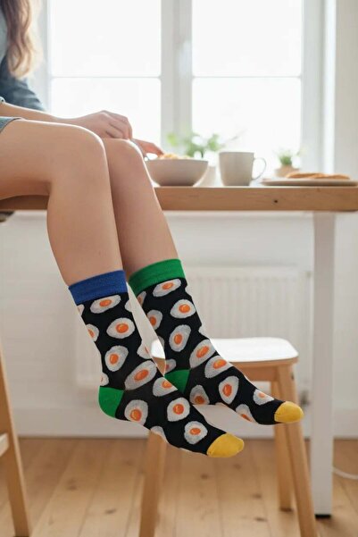 CANMODA Цветни чорапи с мотив яйца (подходящи за размери 36-44)