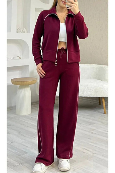 Lirviya Women's Piped Tracksuit Set Double Piece