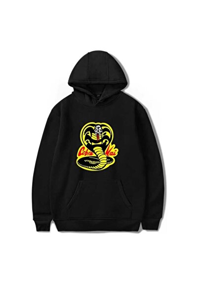 Hunors Sportswear & Company سويت شيرت كوبرا مطبوع موديل يونيسكس قطن بغطاء رأس