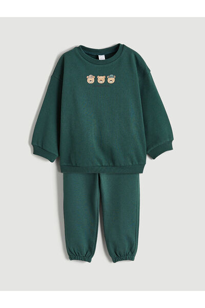 LC Waikiki Printed Baby Boy Sweatshirt and Pants