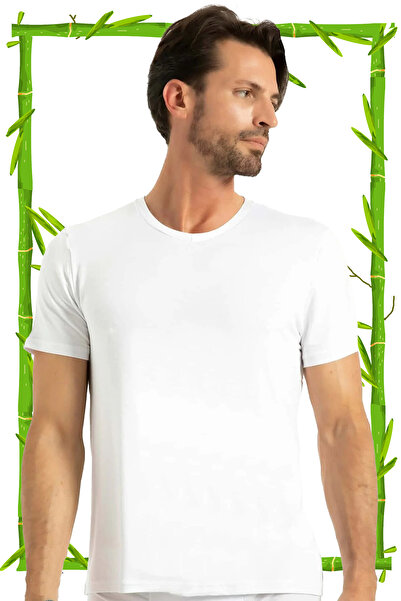 HRN Textile Bamboo Men's Short Sleeve V-Neck Undershirt (Q-En 603)