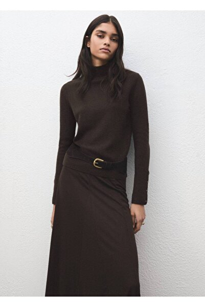 MANGO Woman Perkins yaka düğmeli manşetli kazak