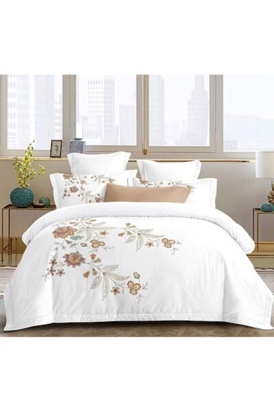 MHR 4-piece bed linen for 2 people, printed cotton, 180x200cm, 200x230cm, 2x55x80cm -