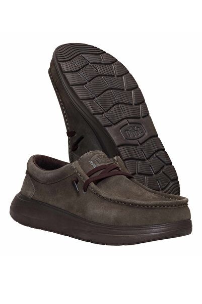HEY DUDE Suede Brown Men's Casual Shoes Wally Comf Suede
