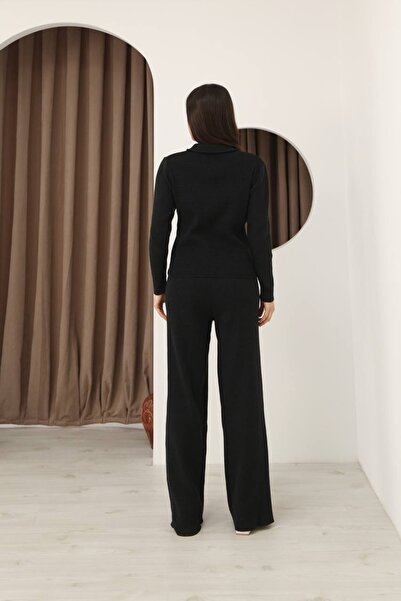 GND Double Zipper Premium Series Women's Knitwear Set, Bottom-Top Knitwear Set