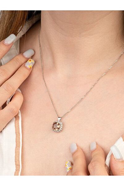 FELICELY Set Argint 925 Rodiat Olga Colier + Cercei