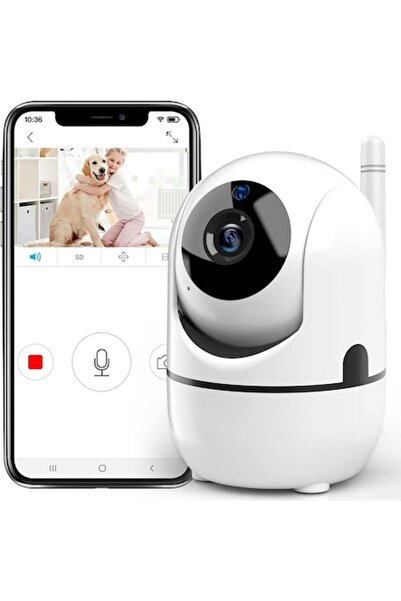 stuffix Wireless Smart Security Camera 1080p, Two‑Way Audio, 360° Rotation, Night Vision