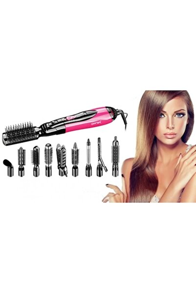 Gemei Professional Hair Dryer 10-in-1, Pink, 2200W
