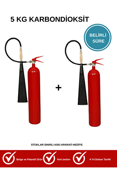 KPR YANGIN KPR E-TİCARET 5 KG Co2 KARBONDİOKSİT YANGIN SÖNDÜRME TÜPÜ + 2 ADET
