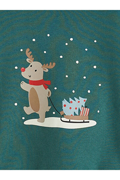 LC Waikiki New Year's Themed Baby Boy Sweatshirt and Sweatpants