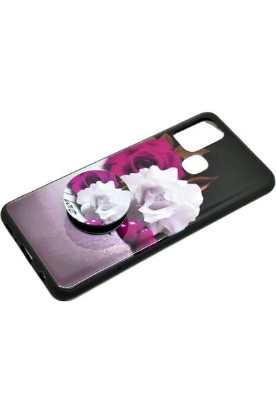 Generic Back case with kickstand for Samsung Galaxy A21s (Style 04) - Thermoplastic Polyurethane