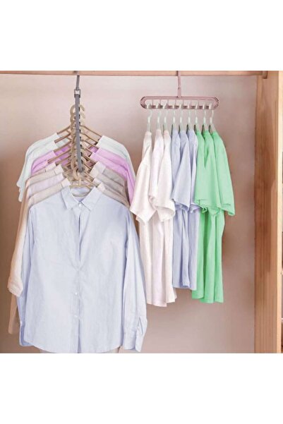 OEM Space-saving hanger, gray plastic, 9 positions, 33 x 17 cm