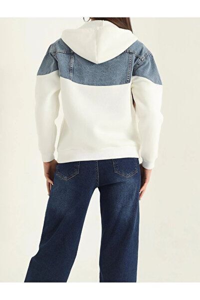 jöns since 1997 Women's Underwear Fleece-Lined K Hooded Jeans g Paneled Ecru Sweatshirt