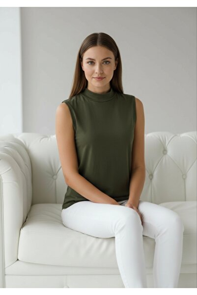 ENDAMIM 2 Pack Short Fishing Collar Combed Cotton Thin Soft Textured Lining / Underwear