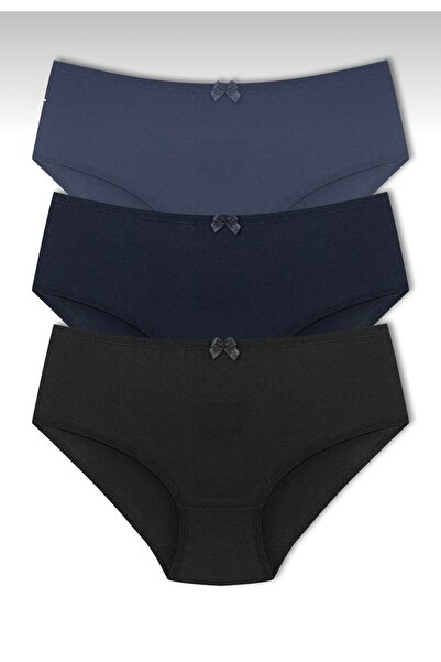 YOYYO Chiloți din bumbac pentru femei, pachet de 3, mărime mare talie înaltă Bato pentru femei