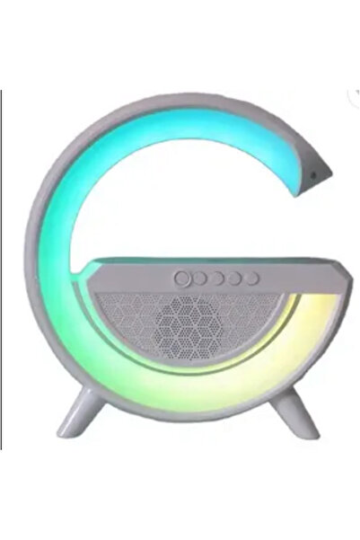 ELMHURST 3-in-1 Multifunction Speaker — Wireless Charger, LED Lamp with RGB Ambient Light, Bluetooth — Wh