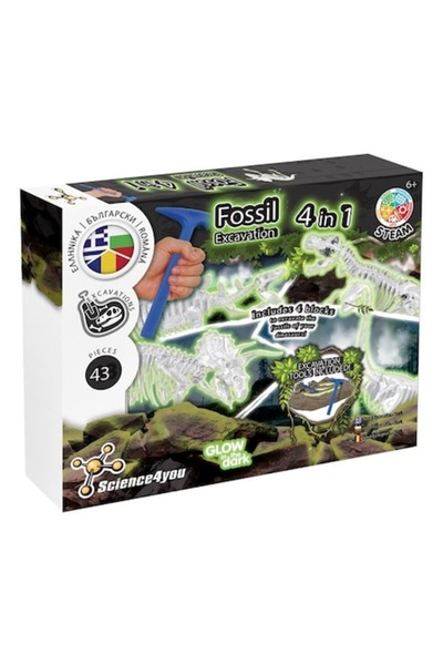 OEM Set de excavare fosilică de dinozauri 4 în 1