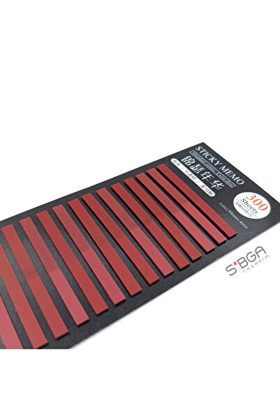 sibga tasarım Dark Red Thin Strip Postit 300 Sheets Transparent Color Post-It Post It. Bookmark Bookmark Sticker