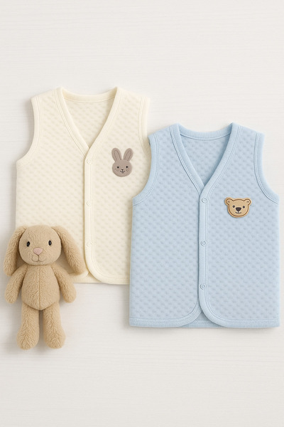 Baharda Nova 100% Cotton Quilted Baby Kids Girls Boys Unisex 2-Piece Combed C...