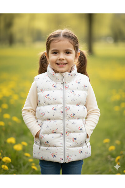 PENGORA سترة بناتية منفوخة مع جيوب بسحاب