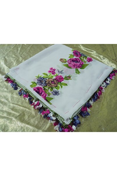 REYHAN Cenk Zarif Handcrafted Needlework Embroidery Writing/Needlework/Yemeni/Handcrafted Tulle/Beaded Mevlit Cloth