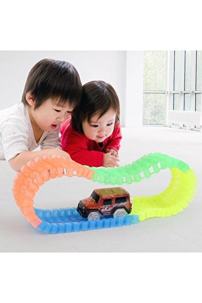 OEM Glow-In-The-Dark Race Track & Car - 56 Pieces