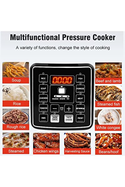 stuffix Multicooker , 5L, large capacity, black, 31x31x37cm, complete set